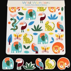 Rex London Animal stickers (3 sheets) - Wild Wonders Clearance