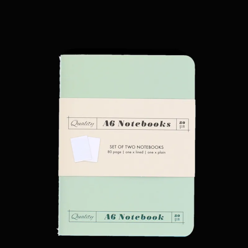 Rex London A6 notebooks (set of 2) - Green & aqua Sale