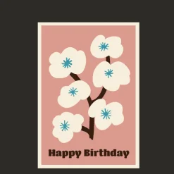 Rex London Birthday card - Blossom tree Best