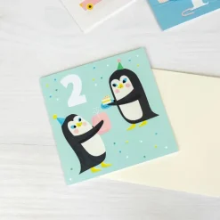 Rex London Birthday card - Penguin TWO Outlet
