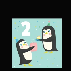 Rex London Birthday card - Penguin TWO Outlet