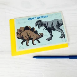 Rex London Birthday card - Prehistoric Land dinosaur Clearance