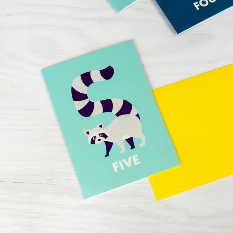 Rex London Birthday card - Racoon FIVE Fashion