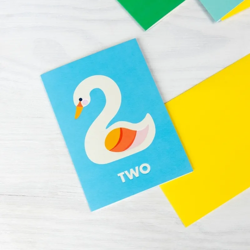 Rex London Birthday card - Swan TWO Sale