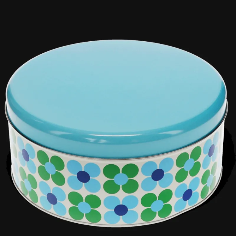 Rex London Cake storage tin - Blue and green Daisy Sale