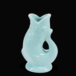 Rex London Ceramic fish vase - Aqua blue New