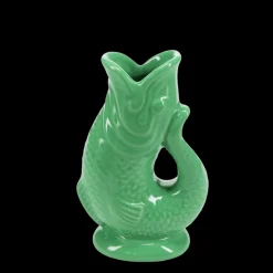 Rex London Ceramic fish vase - Green Clearance