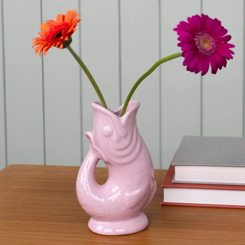 Rex London Ceramic fish vase - Pink Fashion