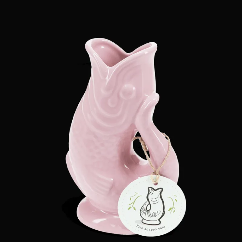 Rex London Ceramic fish vase - Pink Fashion