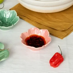 Rex London Ceramic flower bowl 9cm - Pink Hot