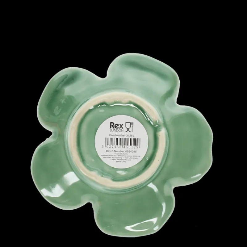 Rex London Ceramic flower dish 11cm - Green New