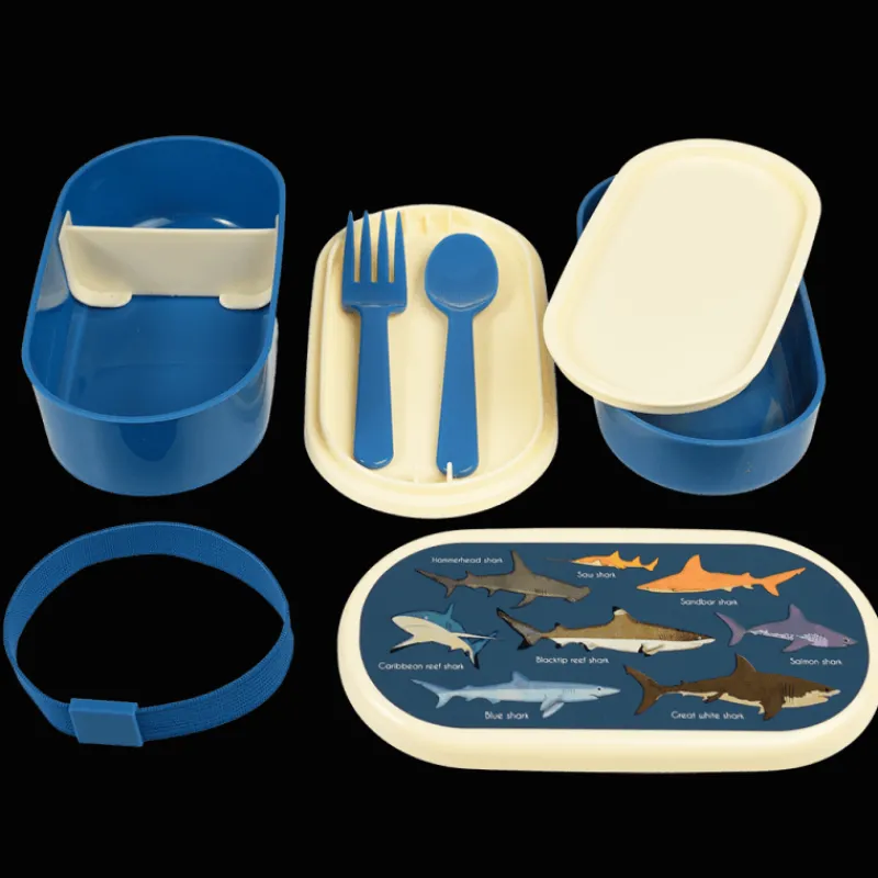 Rex London Children's bento box - Sharks Hot