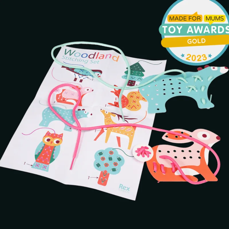 Rex London Children's cardboard stitching kit - Woodland Fashion