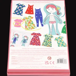 Rex London Children's cardboard stitching kit - Dress-up dolly Hot