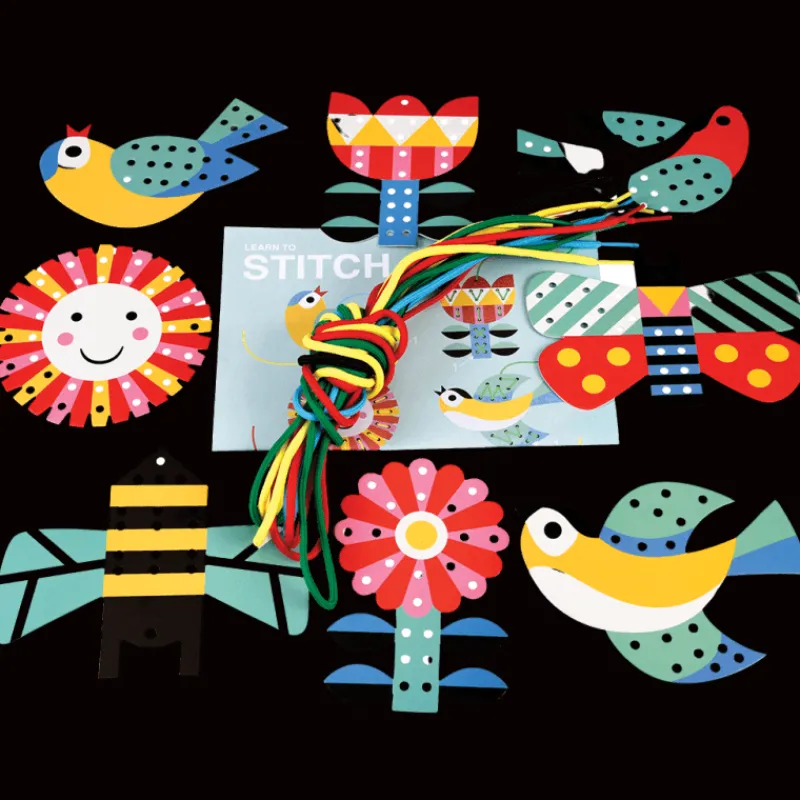 Rex London Children's cardboard stitching kit - Learn to stitch activity Fashion
