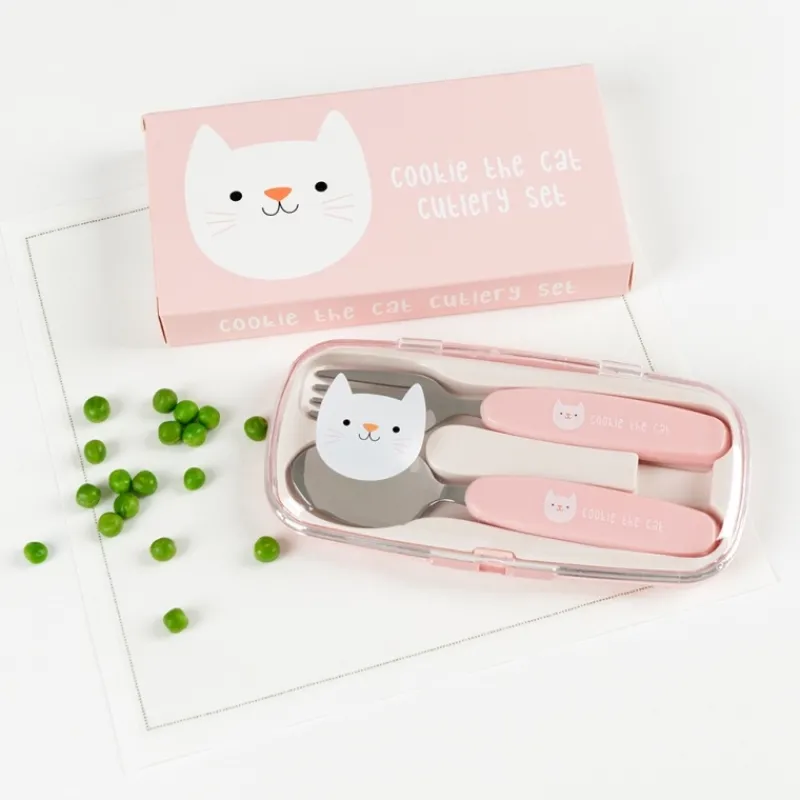 Rex London Children's cutlery set - Cookie the Cat Fashion