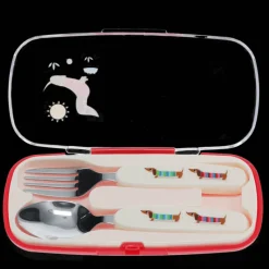 Rex London Children's cutlery set - Sausage Dog Hot