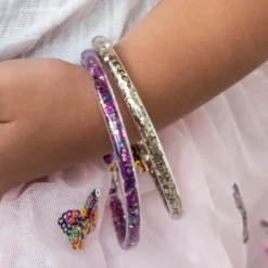 Rex London Children's glitter bracelets (set of two)- Fairies in the Garden Hot