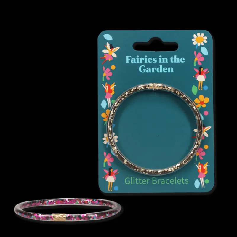 Rex London Children's glitter bracelets (set of two)- Fairies in the Garden Hot