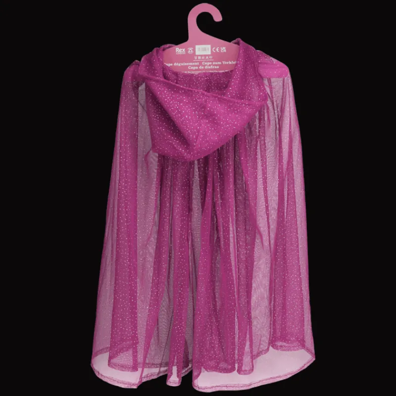 Rex London Children's glitter cape - Dark pink Hot