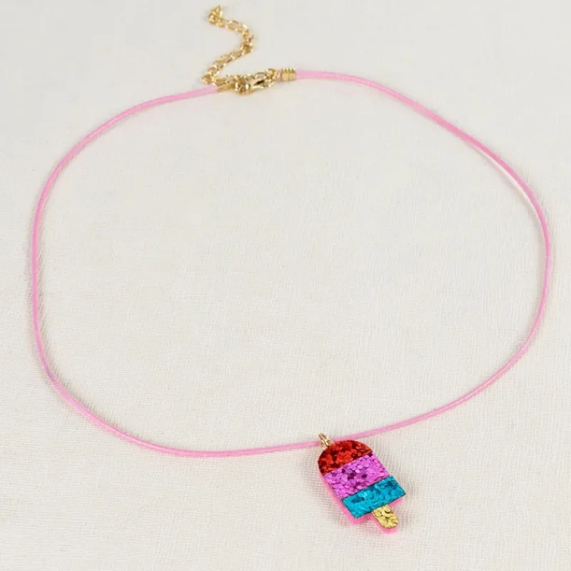 Rex London Children's glitter necklace - Ice lolly Fashion
