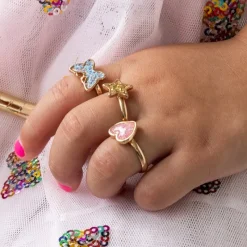 Rex London Children's glitter rings (set of 3) - Fairies in the Garden Best