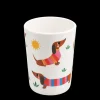 Rex London Children's melamine beaker - Sunny Sausage Dog Hot