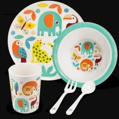 Rex London Children's melamine dinner set (5 pieces) - Wild Wonders Outlet