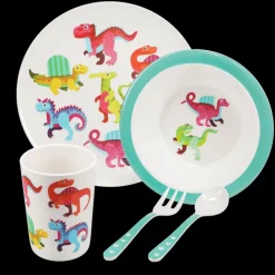 Rex London Children's melamine dinner set (5 pieces) - Baby Dinos Sale