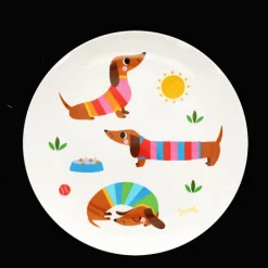 Rex London Children's melamine plate - Sunny Sausage Dog Sale