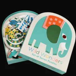 Rex London Children's puzzles (set of 7 animals) - Wild Wonders Fashion