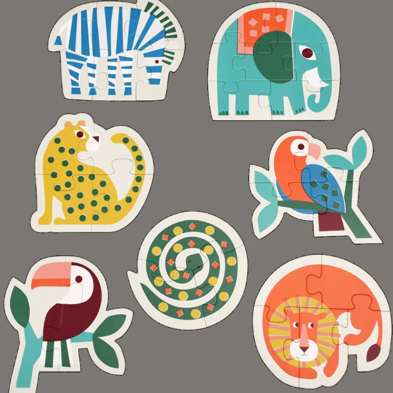 Rex London Children's puzzles (set of 7 animals) - Wild Wonders Fashion