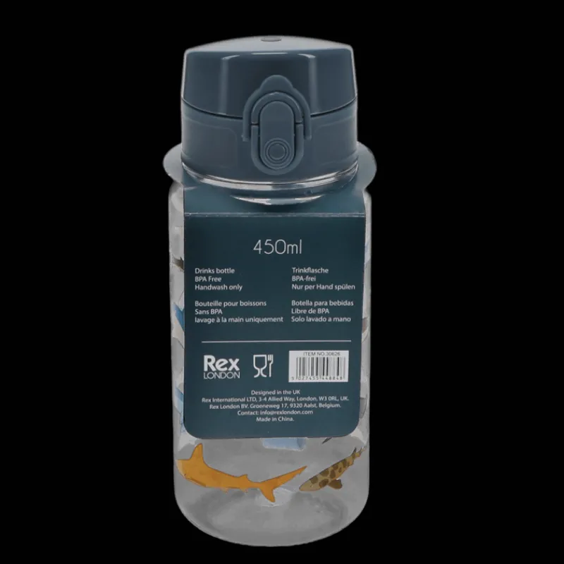 Rex London Children's sports bottle 450ml - Sharks Discount