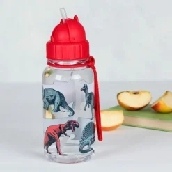 Rex London Children's water bottle with straw 500ml - Prehistoric Land Fashion