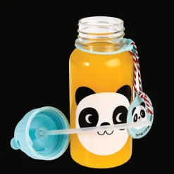 Rex London Children's water bottle with straw 500ml - Miko the Panda Hot