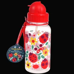 Rex London Children's water bottle with straw 500ml - Ladybird Best