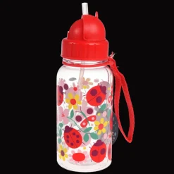 Rex London Children's water bottle with straw 500ml - Ladybird Best