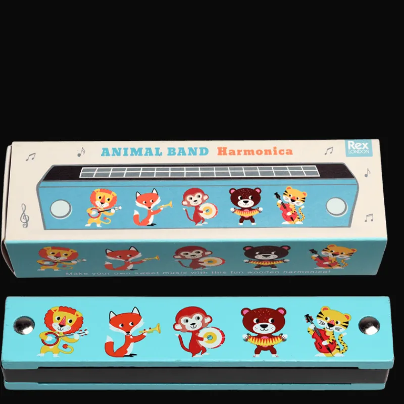 Rex London Children's wooden harmonica - Animal Band Sale