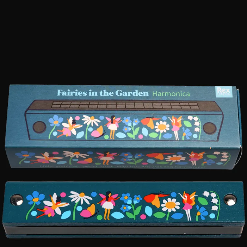 Rex London Children's wooden harmonica - Fairies in the Garden Clearance