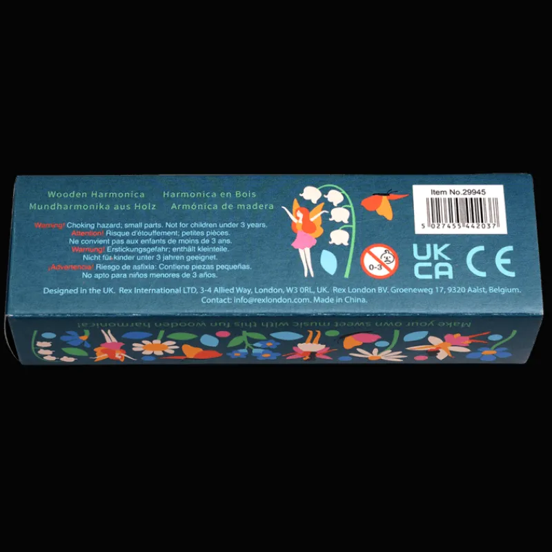 Rex London Children's wooden harmonica - Fairies in the Garden Clearance