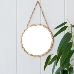 Rex London Circular hanging mirror (15.5cm) - Gold tone Discount