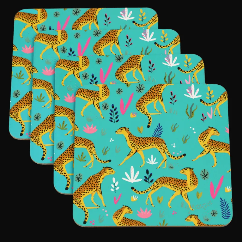 Rex London Coasters (set of 4) - Cheetah Best