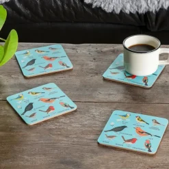 Rex London Coasters (set of 4) - Garden Birds Fashion