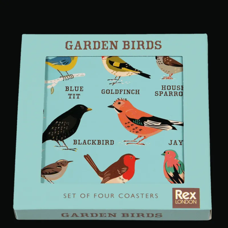 Rex London Coasters (set of 4) - Garden Birds Fashion