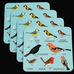 Rex London Coasters (set of 4) - Garden Birds Fashion