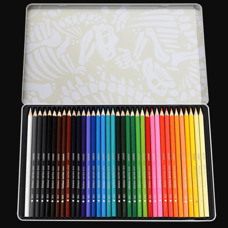 Rex London 36 colouring pencils in a tin - Prehistoric Land Hot