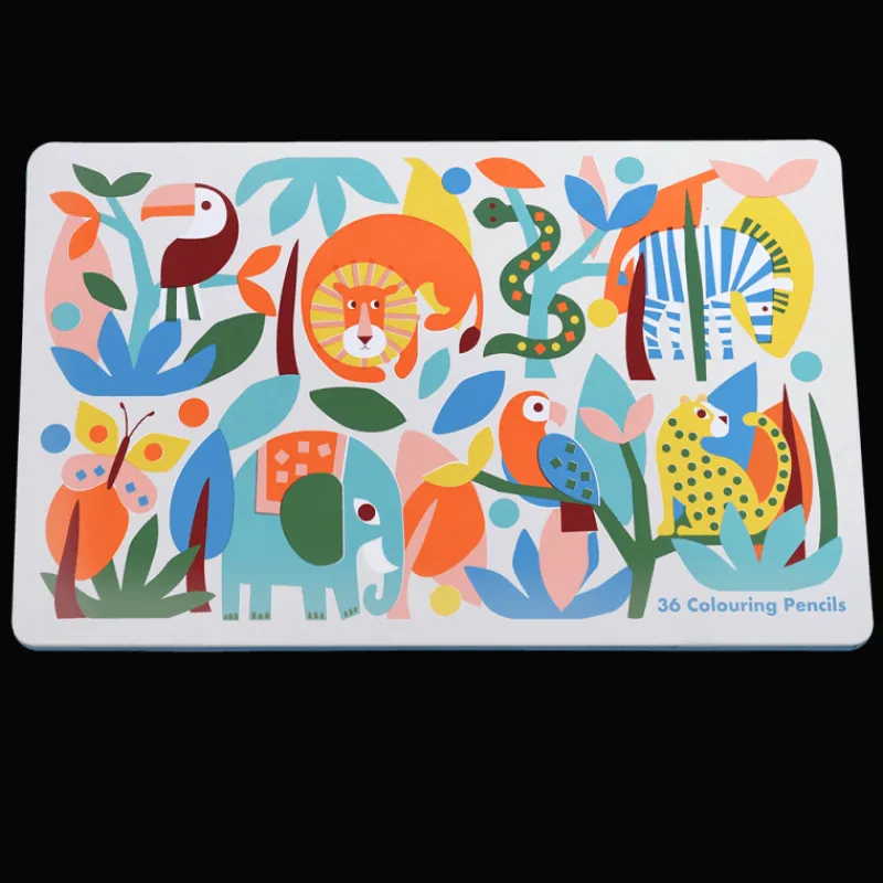 Rex London 36 colouring pencils in a tin - Wild Wonders Discount