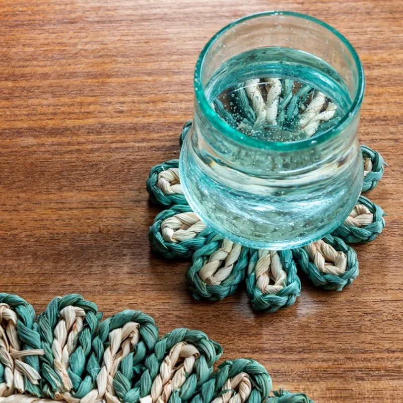 Rex London Corn husk coaster - Blue Online