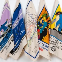 Rex London Cotton tea towel - TfL Heritage Tube Map New