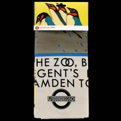 Rex London Cotton tea towel - TfL Vintage Poster "For the Zoo..." New